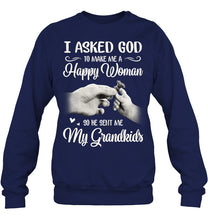Load image into Gallery viewer, God Sent Me My Grandkids Gift For Grandma Sweatshirt