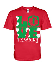 Load image into Gallery viewer, Teaching Love Clover St Patrick's Day Gift Guys V-Neck