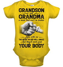 Load image into Gallery viewer, Can't Be Broken Grandma And Grandson Baby Onesie