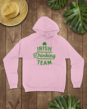 Load image into Gallery viewer, Irsih Drinking Team Green Shamrock St Patrick's Day Hoodie