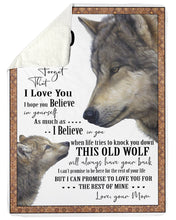 Load image into Gallery viewer, Mom Gift For Son Wolves The Rest Of Mine Sherpa Blanket
