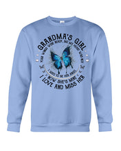 Load image into Gallery viewer, Blue Butterfly Gift For Angel Grandma Your Wings Were Ready Sweatshirt