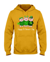 Load image into Gallery viewer, Pig Wear Plaid Shirt And Top Hat St Patrick's Day Gift Hoodie