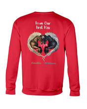 Load image into Gallery viewer, Horses From Our First Kiss Custom Name Gift For Girlfriend Sweatshirt