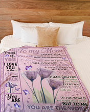 Load image into Gallery viewer, Purple Flower You Ar The World Daughter Gift For Mom Fleece Blanket