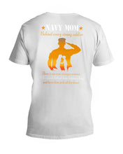 Load image into Gallery viewer, Son Gift For Navy Mom Behind Every Strong Soldier Guys V-Neck