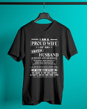 Load image into Gallery viewer, I Am A Proud Wife Of An Irish Husband Gift For Family Guys V-Neck
