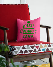 Load image into Gallery viewer, Irsih Drinking Team Green Shamrock St Patrick's Day Pillow Cover