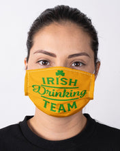 Load image into Gallery viewer, Irsih Drinking Team Green Shamrock St Patrick's Day Cloth Face Mask