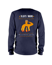 Load image into Gallery viewer, Son Gift For Navy Mom Behind Every Strong Soldier Unisex Long Sleeve