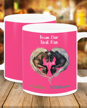 Load image into Gallery viewer, Horses From Our First Kiss Custom Name Gift For Girlfriend Mug