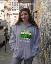 Load image into Gallery viewer, Pig Wear Plaid Shirt And Top Hat St Patrick's Day Gift Hoodie