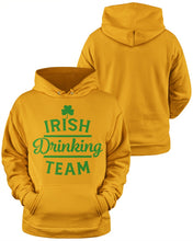 Load image into Gallery viewer, Irsih Drinking Team Green Shamrock St Patrick's Day Hoodie