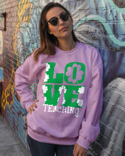Load image into Gallery viewer, Teaching Love Clover St Patrick's Day Gift Sweatshirt