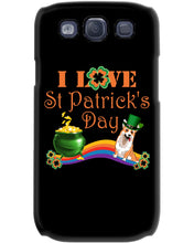 Load image into Gallery viewer, Corgi Sitting On Rainbow I Love St Patrick's Day Gift For Dog Lovers Phone case