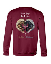 Load image into Gallery viewer, Horses From Our First Kiss Custom Name Gift For Girlfriend Sweatshirt
