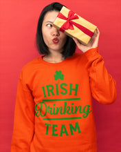 Load image into Gallery viewer, Irsih Drinking Team Green Shamrock St Patrick's Day Sweatshirt