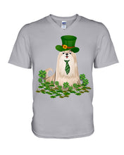 Load image into Gallery viewer, Shih Tzu With Green Tie St Patrick's Day Gift For Dog Lovers Guys V-Neck