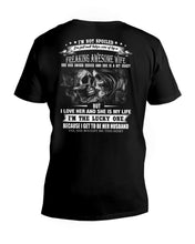Load image into Gallery viewer, Amazing Gift For Husband She Love Me So Much Skull Guys V-Neck