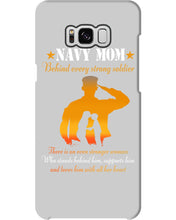 Load image into Gallery viewer, Son Gift For Navy Mom Behind Every Strong Soldier Phone case