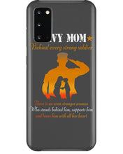Load image into Gallery viewer, Son Gift For Navy Mom Behind Every Strong Soldier Phone case