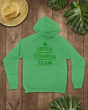Load image into Gallery viewer, Irsih Drinking Team Green Shamrock St Patrick's Day Hoodie