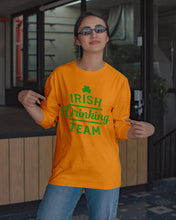 Load image into Gallery viewer, Irsih Drinking Team Green Shamrock St Patrick's Day Unisex Long Sleeve