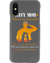 Load image into Gallery viewer, Son Gift For Navy Mom Behind Every Strong Soldier Phone case