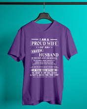Load image into Gallery viewer, I Am A Proud Wife Of An Irish Husband Gift For Family Guys V-Neck