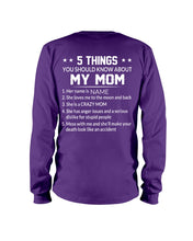 Load image into Gallery viewer, Five Things You Should Know About Mom Unisex Long Sleeve