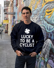 Load image into Gallery viewer, Lucky To Be A Biker Pilot Clover St Patrick's Day Gift Sweatshirt