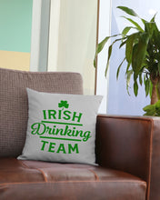 Load image into Gallery viewer, Irsih Drinking Team Green Shamrock St Patrick's Day Pillow Cover