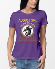 Load image into Gallery viewer, Birthday Gift For August Girl The Soul Of A Witch Ladies Tee