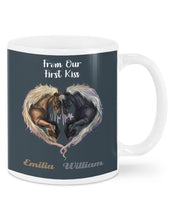 Load image into Gallery viewer, Horses From Our First Kiss Custom Name Gift For Girlfriend Mug