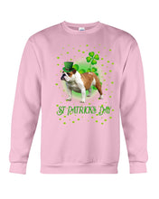 Load image into Gallery viewer, Bulldog Leprechaun Clover St Patrick's Day Gift For Dog Lovers Sweatshirt