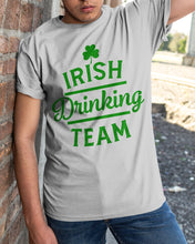 Load image into Gallery viewer, Irsih Drinking Team Green Shamrock St Patrick's Day Guys Tee