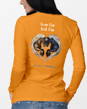 Load image into Gallery viewer, Horses From Our First Kiss Custom Name Gift For Girlfriend Unisex Long Sleeve