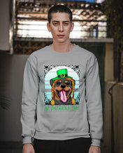 Load image into Gallery viewer, Funny Rottweiler With Green Top Hat St Patrick's Day Gift For Dog Lovers Sweatshirt