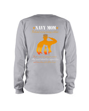 Load image into Gallery viewer, Son Gift For Navy Mom Behind Every Strong Soldier Unisex Long Sleeve