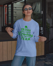 Load image into Gallery viewer, Irsih Drinking Team Green Shamrock St Patrick's Day Unisex Long Sleeve