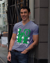 Load image into Gallery viewer, Teaching Love Clover St Patrick's Day Gift Guys V-Neck
