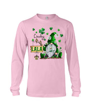 Load image into Gallery viewer, Leprechaun Gnome One Lucky Lala Clover St Patrick's Day Gift Unisex Long Sleeve