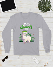 Load image into Gallery viewer, Lovely Llama Clover Garden Happy St Patrick's Day Gift For Llama Lovers Unisex Long Sleeve