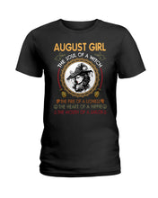 Load image into Gallery viewer, Birthday Gift For August Girl The Soul Of A Witch Ladies Tee