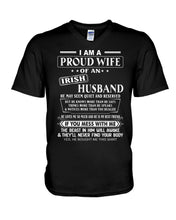 Load image into Gallery viewer, I Am A Proud Wife Of An Irish Husband Gift For Family Guys V-Neck