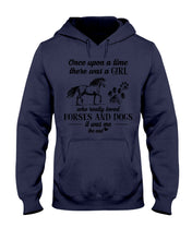 Load image into Gallery viewer, There Was A Girl Who Really Loved Horses And Dogs Hoodie