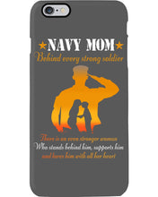 Load image into Gallery viewer, Son Gift For Navy Mom Behind Every Strong Soldier Phone case