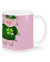 Load image into Gallery viewer, Pig Wear Plaid Shirt And Top Hat St Patrick's Day Gift Mug