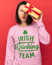 Load image into Gallery viewer, Irsih Drinking Team Green Shamrock St Patrick's Day Sweatshirt