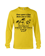 Load image into Gallery viewer, There Was A Girl Who Really Loved Horses And Dogs Unisex Long Sleeve